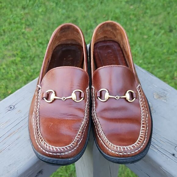 Gucci Brown Horsebit Loafers 0424B size 8 - Picture 1 of 16